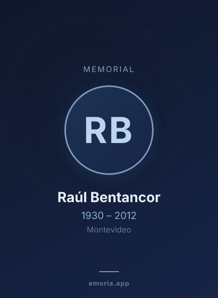 Memorial portrait of Raúl Bentancor