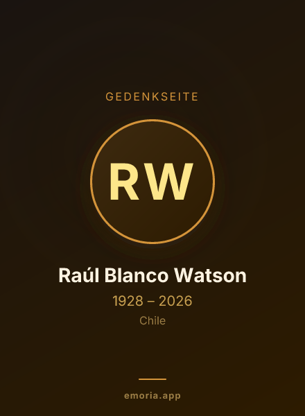 Gedenkportrait von Raúl Blanco Watson