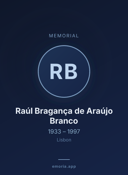 Memorial portrait of Raúl Bragança de Araújo Branco