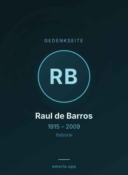 Gedenkportrait von Raul de Barros