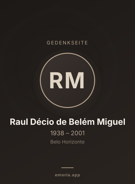 Gedenkportrait von Raul Décio de Belém Miguel