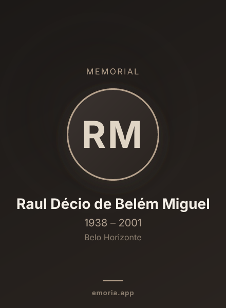 Memorial portrait of Raul Décio de Belém Miguel