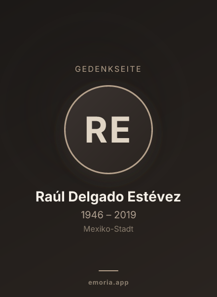Gedenkportrait von Raúl Delgado Estévez