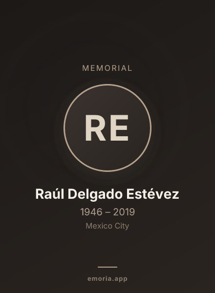 Memorial portrait of Raúl Delgado Estévez