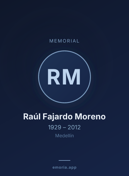 Memorial portrait of Raúl Fajardo Moreno