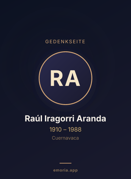 Gedenkportrait von Raúl Iragorri Aranda