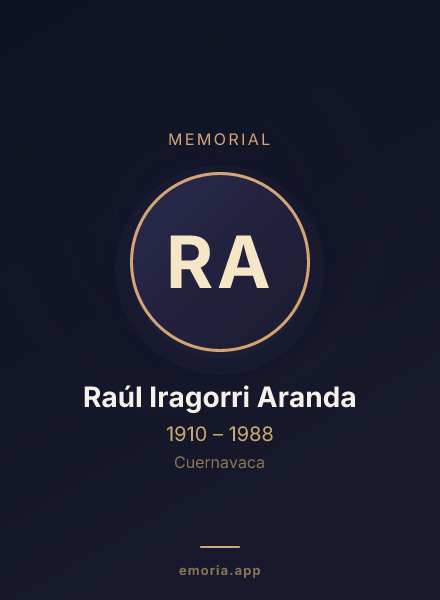 Memorial portrait of Raúl Iragorri Aranda