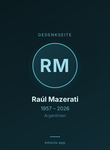 Gedenkportrait von Raúl Mazerati