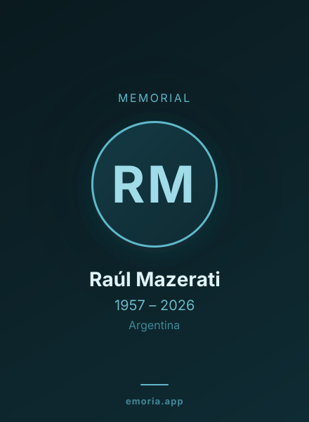 Memorial portrait of Raúl Mazerati