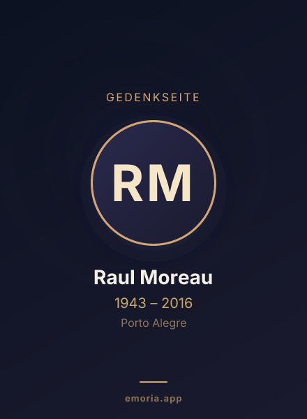 Gedenkportrait von Raul Moreau