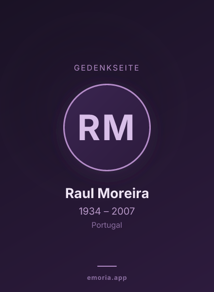 Gedenkportrait von Raul Moreira