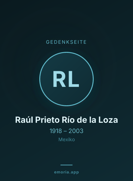 Gedenkportrait von Raúl Prieto Río de la Loza