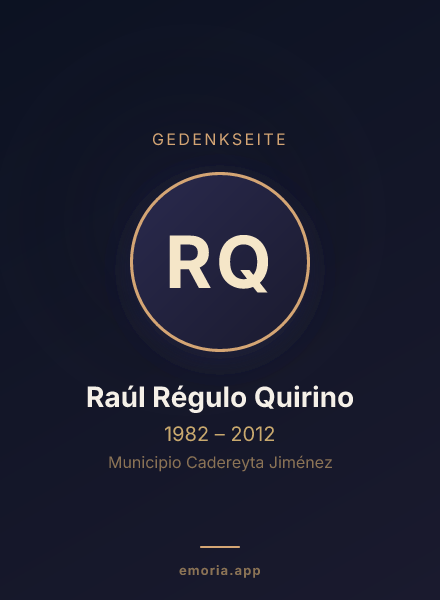 Gedenkportrait von Raúl Régulo Quirino