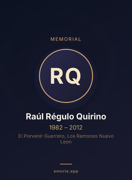 Memorial portrait of Raúl Régulo Quirino