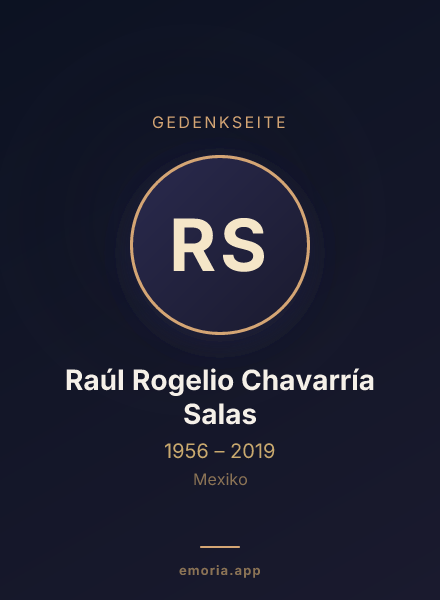 Gedenkportrait von Raúl Rogelio Chavarría Salas