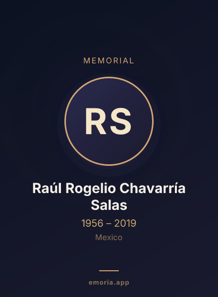 Memorial portrait of Raúl Rogelio Chavarría Salas