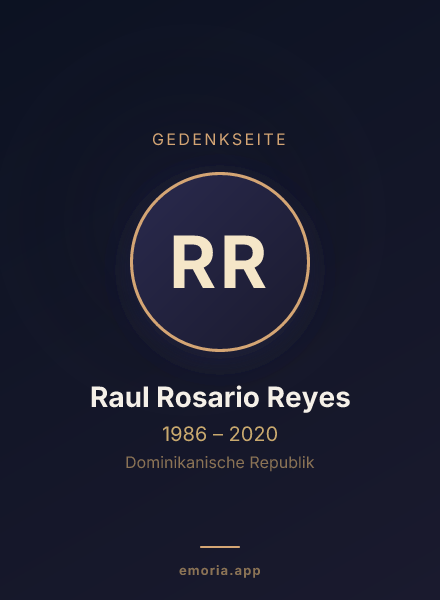 Gedenkportrait von Raul Rosario Reyes