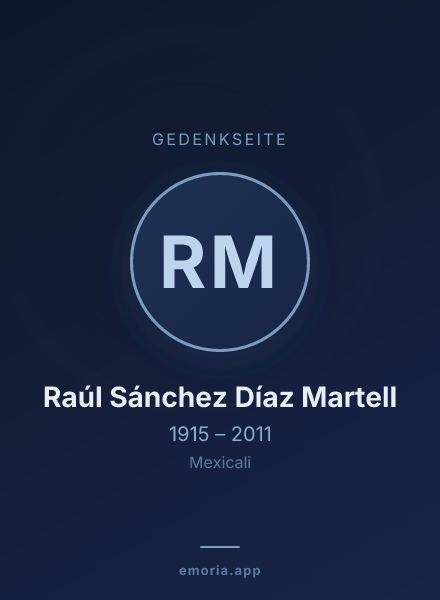 Gedenkportrait von Raúl Sánchez Díaz Martell