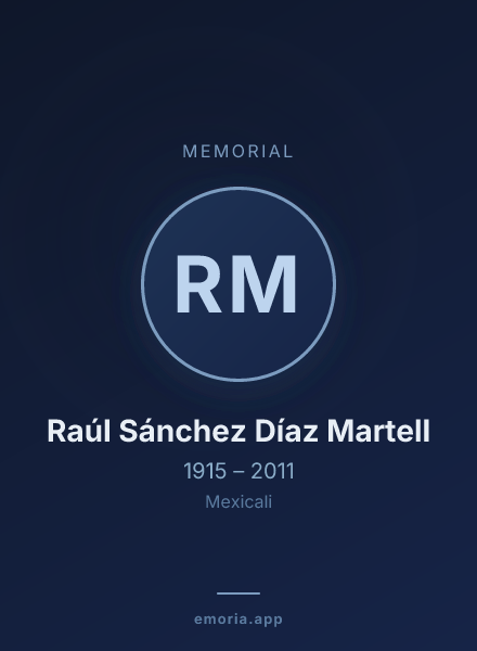 Memorial portrait of Raúl Sánchez Díaz Martell