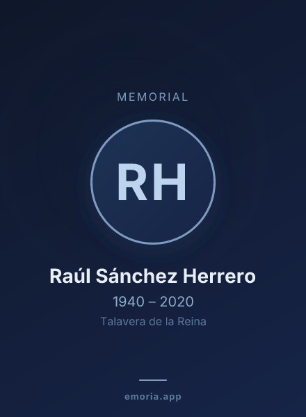 Memorial portrait of Raúl Sánchez Herrero