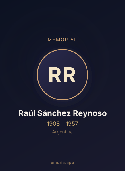Memorial portrait of Raúl Sánchez Reynoso