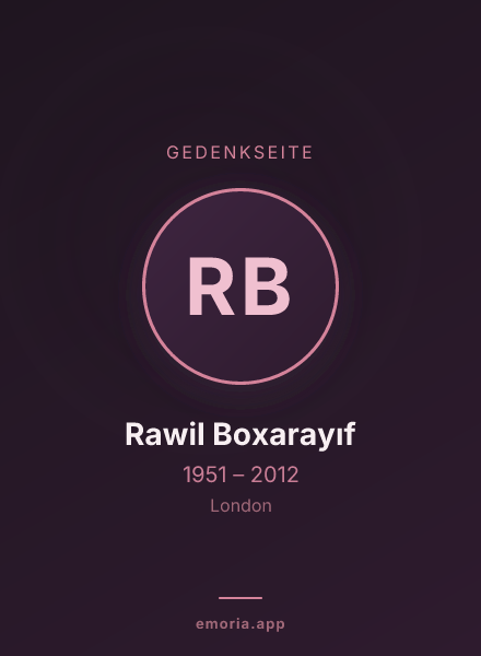 Gedenkportrait von Rawil Boxarayıf
