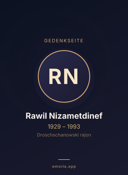Gedenkportrait von Rawil Nizametdinef