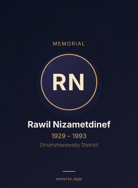 Memorial portrait of Rawil Nizametdinef