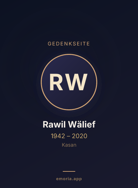 Gedenkportrait von Rawil Wälief