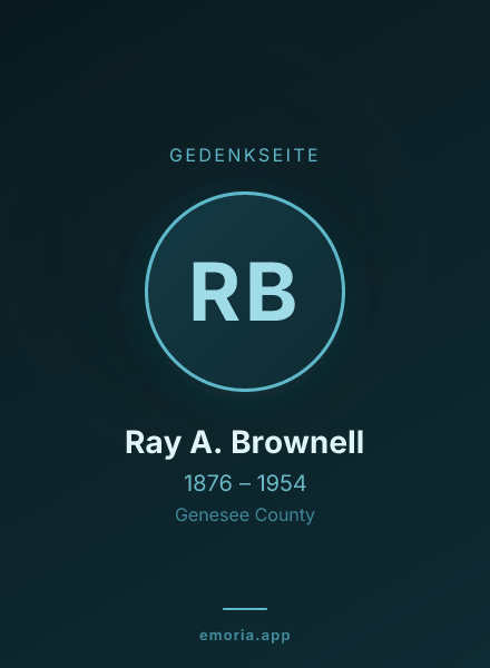 Gedenkportrait von Ray A. Brownell