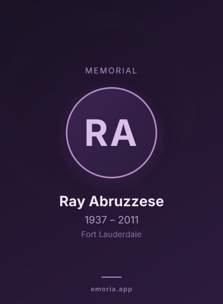 Memorial portrait of Ray Abruzzese