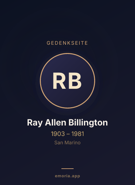 Gedenkportrait von Ray Allen Billington