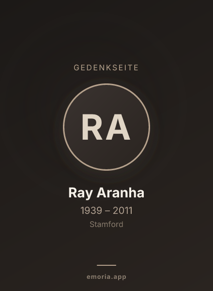 Gedenkportrait von Ray Aranha