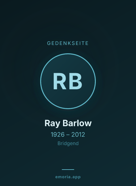 Gedenkportrait von Ray Barlow