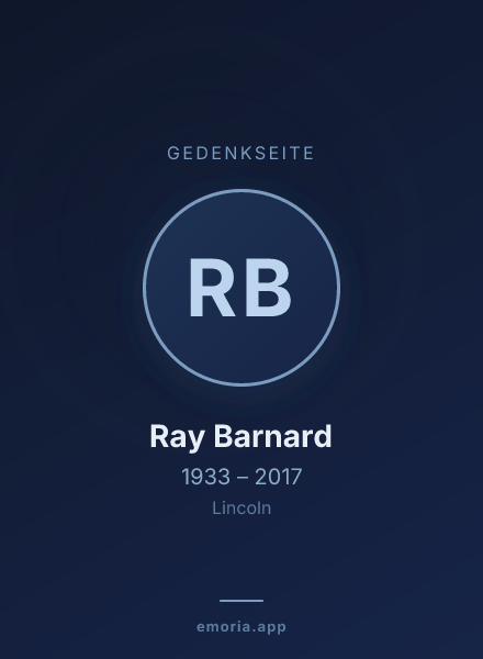 Gedenkportrait von Ray Barnard
