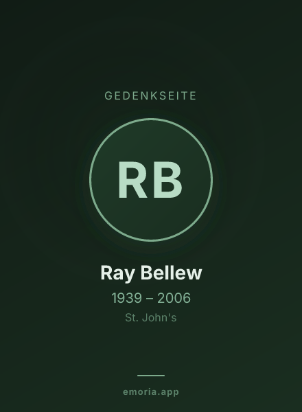 Gedenkportrait von Ray Bellew