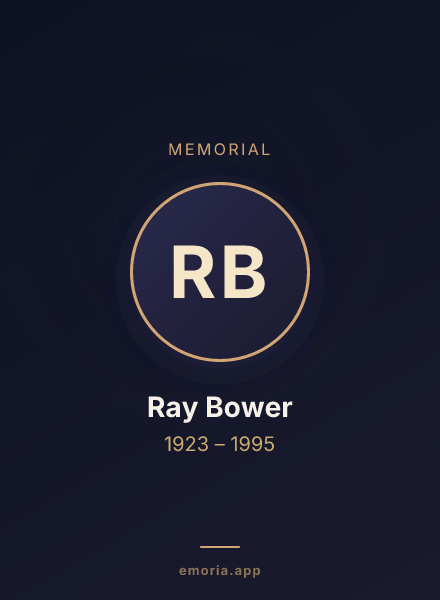 Memorial portrait of Ray Bower