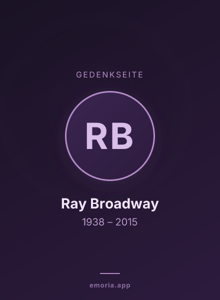 Gedenkportrait von Ray Broadway