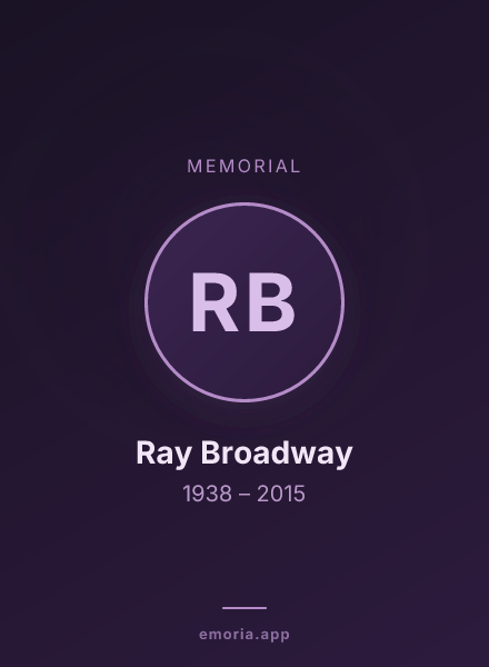 Memorial portrait of Ray Broadway