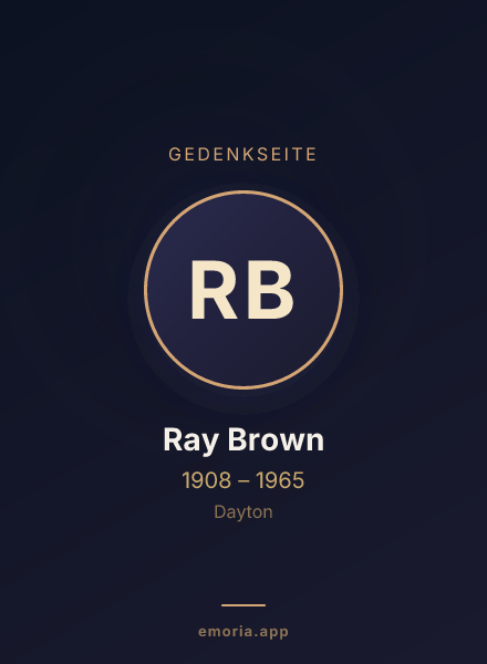 Gedenkportrait von Ray Brown