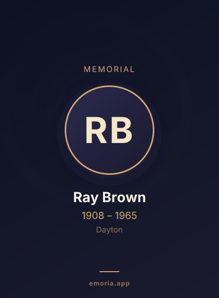Memorial portrait of Ray Brown