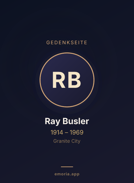 Gedenkportrait von Ray Busler