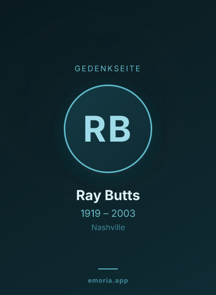 Gedenkportrait von Ray Butts