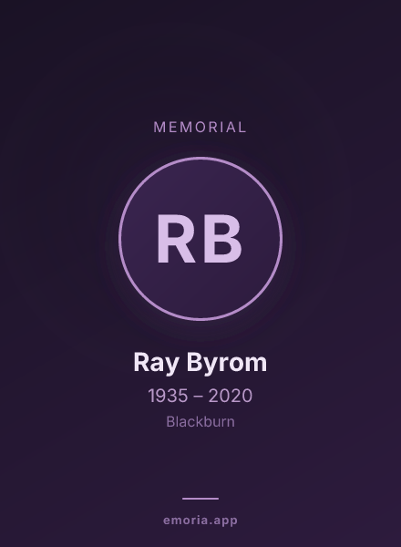 Memorial portrait of Ray Byrom