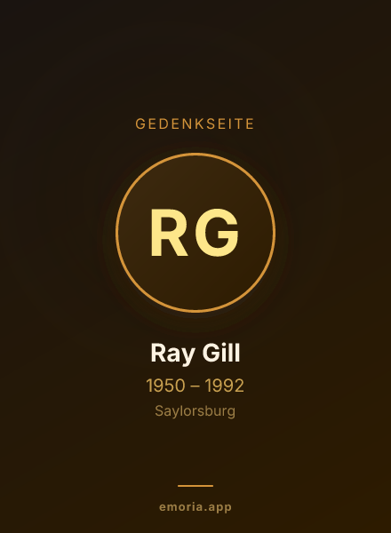 Gedenkportrait von Ray Gill