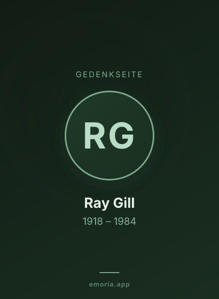Gedenkportrait von Ray Gill
