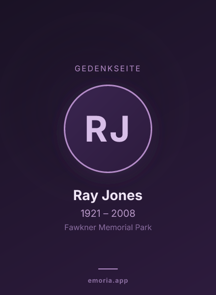 Gedenkportrait von Ray Jones