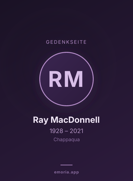 Gedenkportrait von Ray MacDonnell