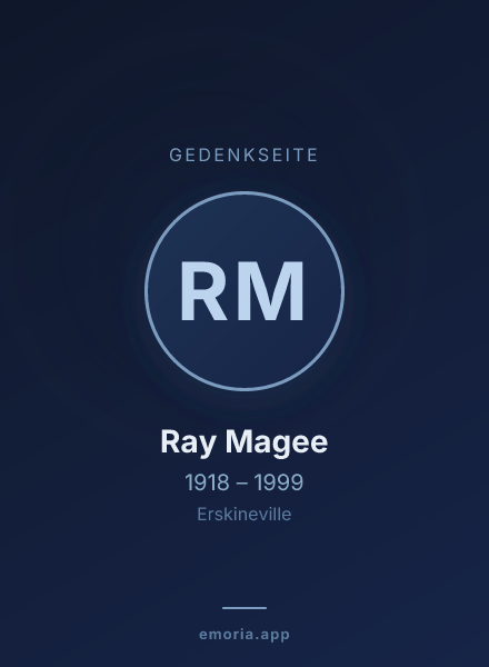 Gedenkportrait von Ray Magee