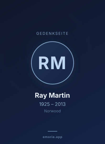 Gedenkportrait von Ray Martin